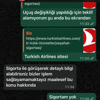 THY Bilet Değişikliği Sonrası Sigorta Sorunu Ve İlgisiz Müşteri Hizmetleri