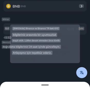 Binance TR Ve Global Arasında Kripto Transferi Kimlik Hatasıyla Engelleniyor