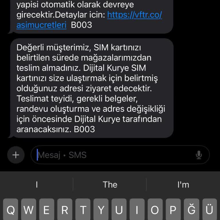 Vodafone Hattım Varken Tekrar Sim Kart Gönderilmek İsteniyor