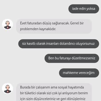 Vodafone Faturasındaki Beklenmedik Fazla Ücretlendirme Mağduriyeti