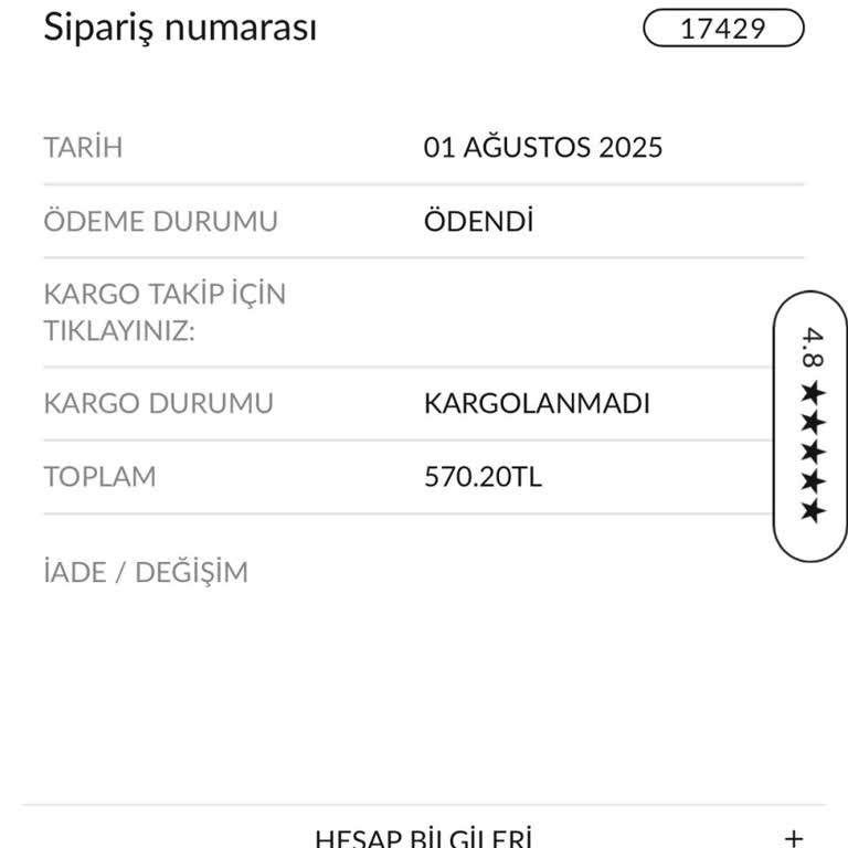Sipariş Gönderilmedi, Para İadesi Yapılmıyor Ve İletişime Dönülmüyor