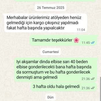 Elbise Değişiminde Gecikme Ve İletişimsizlik Sorunu