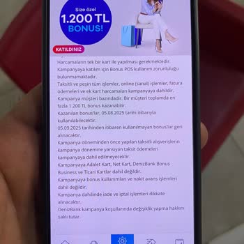 Denizbank Kampanya Bonusları Sürekli Yatırılmıyor