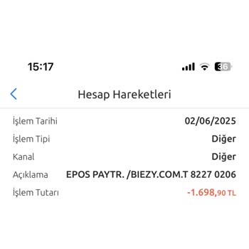 İadem Yapılmadı, 1.700 TL'm Geri Verilmiyor