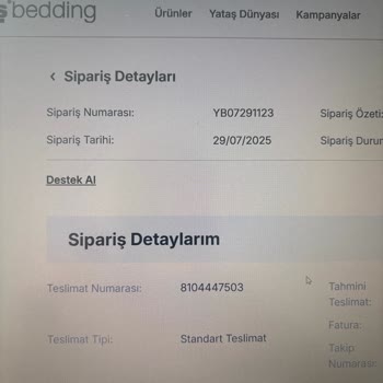 Sipariş Verilen Juno Yatak Zamanında Teslim Edilmedi, Müşteri Hizmetleri Sorunumu Çözmedi
