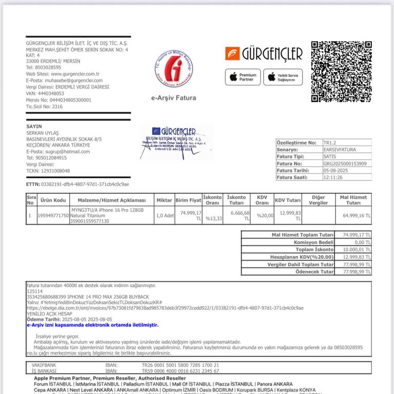 Fazladan Alınan 5.000 TL'nin İadesi Talebi Ve İletişim Sorunu
