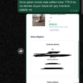 İade Sürecinde Bilgilendirilmeden Yapılan Kesinti Ve Yetersiz Müşteri Hizmeti