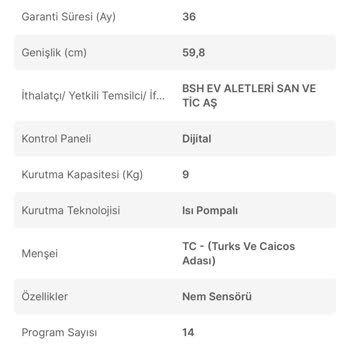 Sipariş Verdiğim Renkten Farklı Kurutma Makinesi Gönderildi, Mağaza Ve Müşteri Hizmetleri İlgisiz Kaldı
