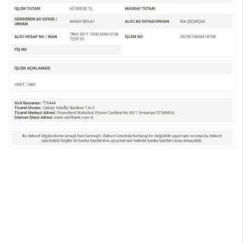 VakıfBank Üzerinden Gönderdiğim Paralar İade Edilmiyor, Çözüm Bekliyorum