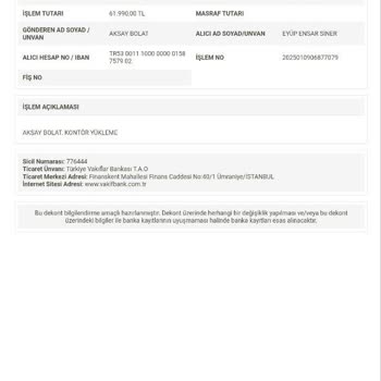 VakıfBank Üzerinden Gönderdiğim Paralar İade Edilmiyor, Çözüm Bekliyorum