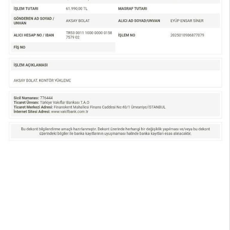 VakıfBank Üzerinden Gönderdiğim Paralar İade Edilmiyor, Çözüm Bekliyorum