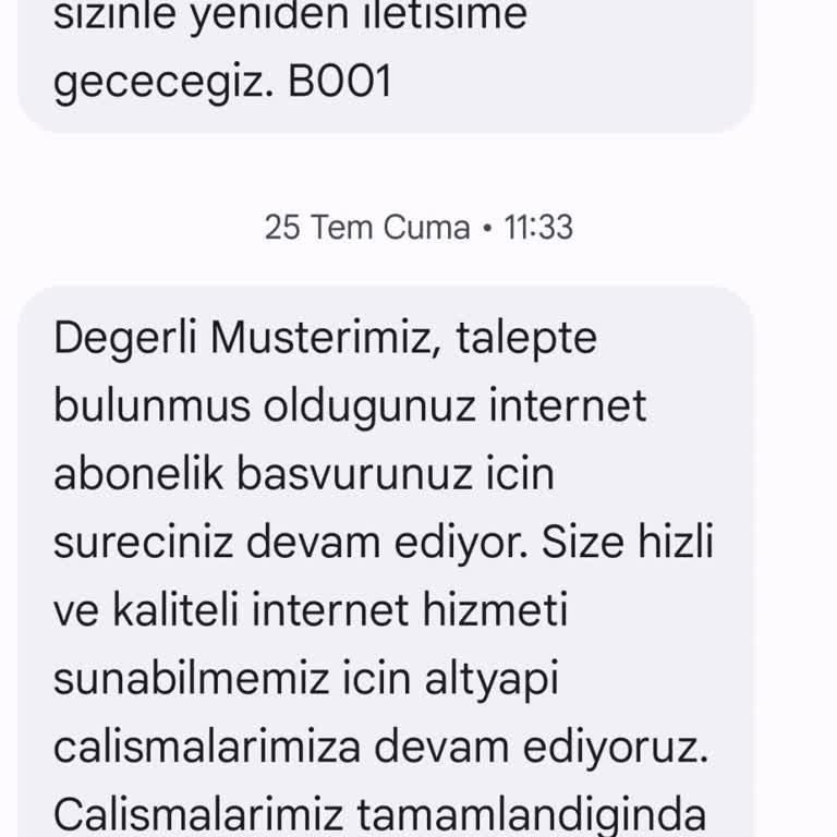 İnternet Başvurusu Sonrası Altyapı Sorununun Çözülememesi