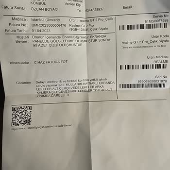 Realme GT2 Pro İade Sürecinde Mağduriyet Yaşadım