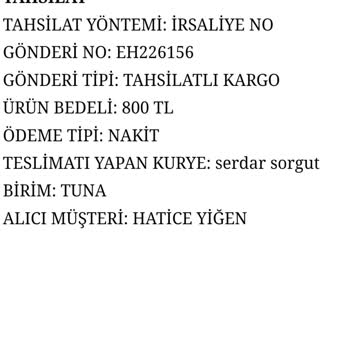 Sipariş Edilen Peynir Eksik Ve Yanlış Gönderildi, İletişim Sağlanamıyor