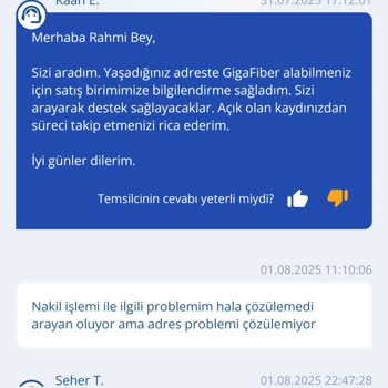 Adres Değişikliği Sonrası Fiber Nakil Sürecinde Gecikme