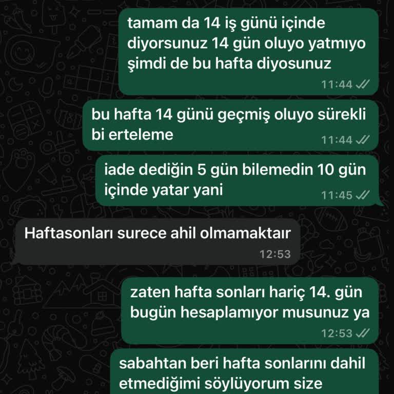 İade Edilmeyen Ücret Ve Eksik Para Kesintisi Mağduriyeti