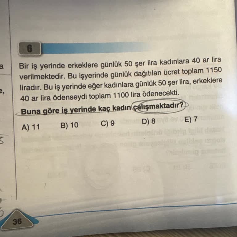 Eğitim Setinde Cinsiyetçi Sorulara Tepki