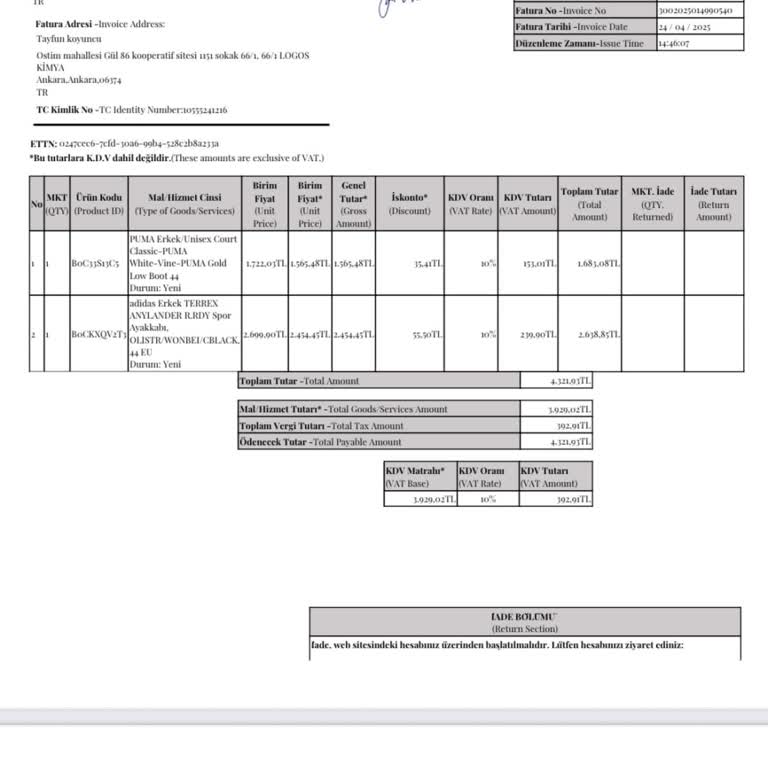 Kısa Sürede Açılan Ayakkabının Değişim Talebinin Reddedilmesi Ve Mağduriyet