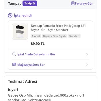 Siparişimin Gerekçesiz İptali Ve Yetersiz Çözüm Yaklaşımı Nedeniyle Mağduriyet Yaşadım