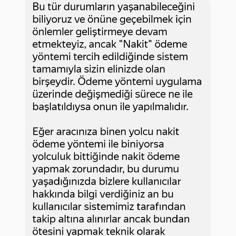 Yandex Go'da Eksik Ödeme Sorunu Ve Şoför Mağduriyeti