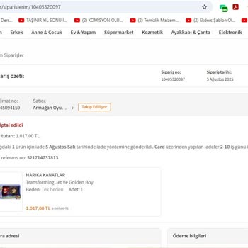 Siparişim Bilgi Verilmeden İptal Edildi, Çelişkili Açıklamalarla Mağdur Edildim