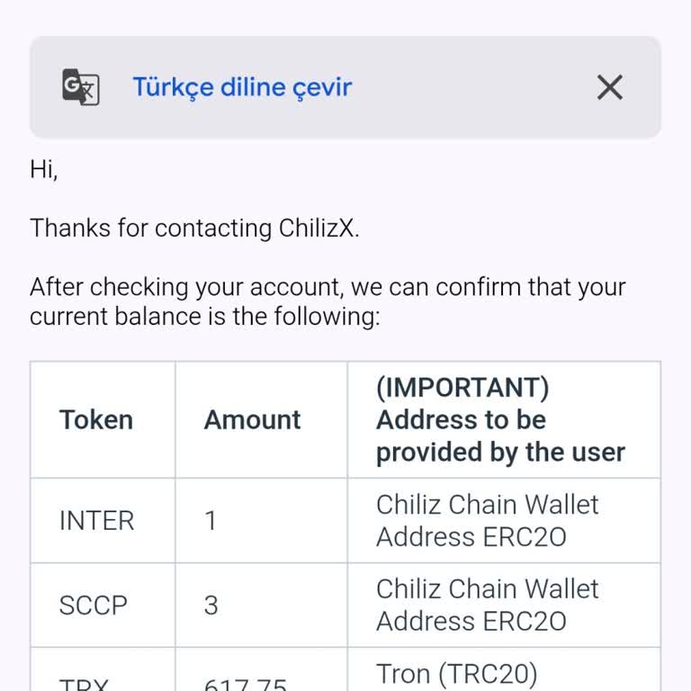 Chiliz.net'ten Gönderilen Tokenlerim Metamask Cüzdanıma Ulaşmadı