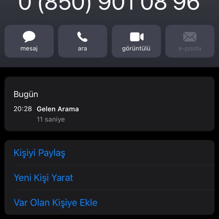 Bilinmeyen Numaradan Otomatik Sesli Arama Sonrası Endişe Yaşadım
