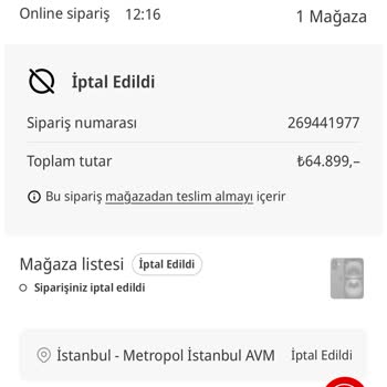 Yanlış Kartla Sipariş Sonrası Tüm Alışverişimin Haksız Yere İptal Edilmesi Mağduriyet Yarattı