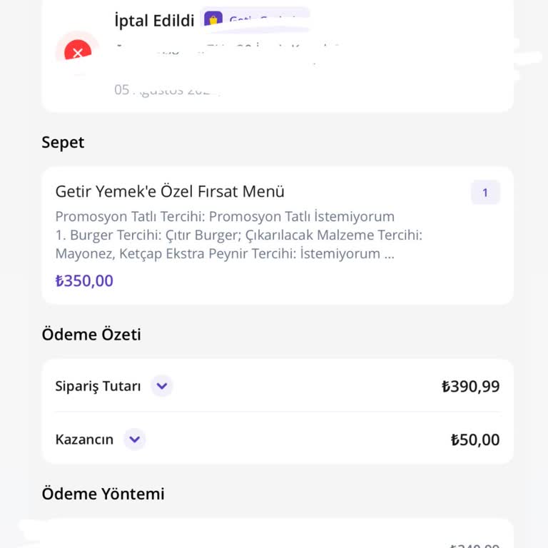 Siparişim İptal Edildi, Ücret İadesi Yapılmadı Ve Mağdur Edildim