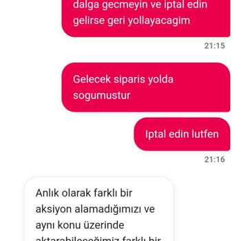 2 Saat Geciken Sipariş Ve İptal Hakkının Engellenmesi