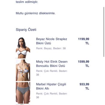 Penti'den Aldığım Bikini Takımında Renk Atması Sorunu