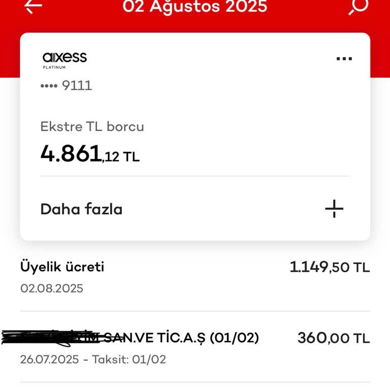 Yıllık Kart Aidatı Haksız Tahsilatı İçin Acil İade Talebi