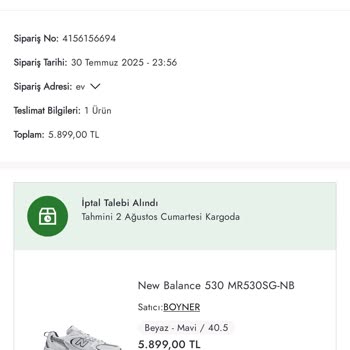 Siparişim Bilgi Verilmeden İptal Edildi, Mağdur Edildim