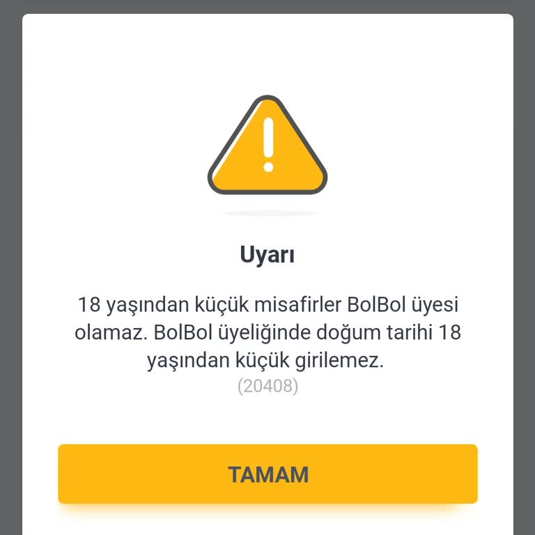 Pegasus BolBol Üyelikte 18 Yaş Altı İçin Sistem Hatası Ve Çözüm Sunulmuyor