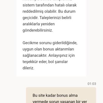 Kazanılan Spin Hakkı Verilmedi, Müşteri Hizmetleri Destek Olmadı Ve Hesabım Bloke Edildi