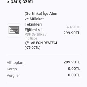 İstanbul İşletme Enstitüsü Sertifika Ücreti Dışında Fazla Para Çekildi Ve İade Yapılmadı