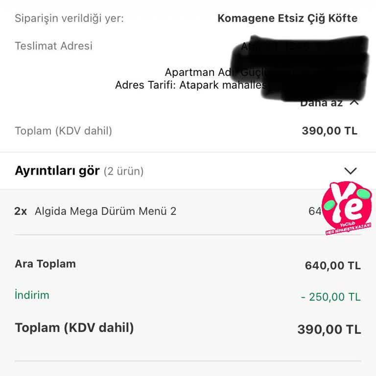 Komagene Mega Dürüm Siparişimde Hijyen Ve Teslimat Sorunları Tekrarlanıyor