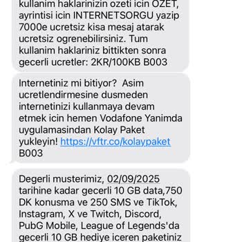 Satın Aldığım Paketin Hediye İnterneti Hattıma Tanımlanmadı, Mağduriyetim Giderilmiyor
