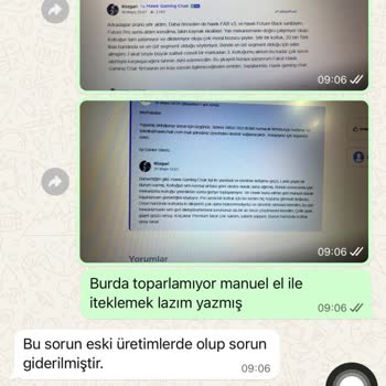 Yeni Aldığım Oyuncu Koltuğunda Mekanizma Sorunu Ve Yanıltıcı Bilgi