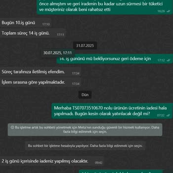 İade Süresi Aşıldı, Ücret Hala Yatmadı