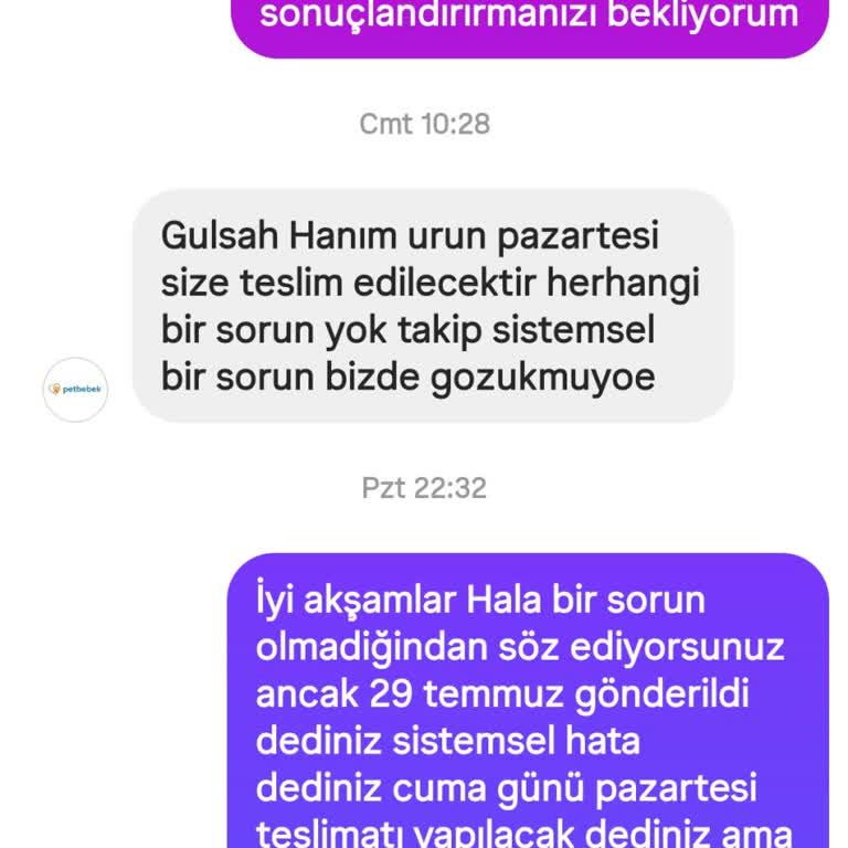 Kişiye Özel Tasma Siparişim Teslim Edilmedi, Ücret İadesi İstiyorum