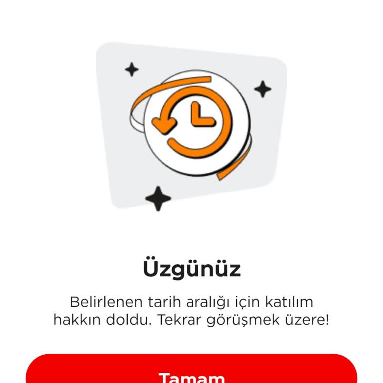 Kapak Kodu Girilmiyor Katılım Hakkım Doldu Uyarısı Alıyorum