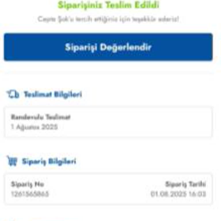 Eksik Gelen Ürünler Ve Müşteri Hizmetlerine Ulaşılamıyor