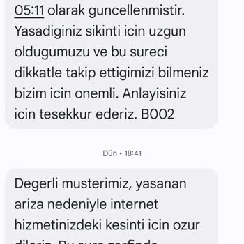 Sürekli İnternet Kesintisi Ve Müşteri Hizmetlerine Ulaşılamıyor