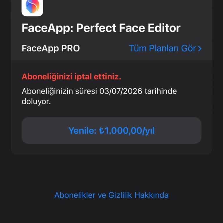 I Got Charged ₺1000 by FaceApp for a Yearly Subscription I Never Approved
