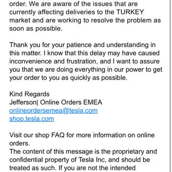 Tesla Wall Connector Teslimatında Belirsizlik Ve Mağduriyet Yaşıyorum