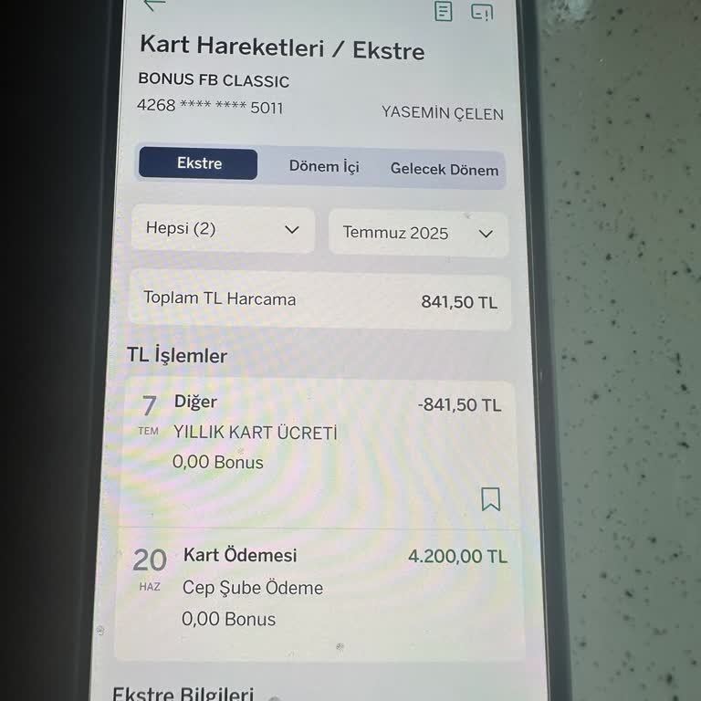 Kredi Kartıma Haksız Yıllık Aidat Yansıtıldı İade Bekliyorum