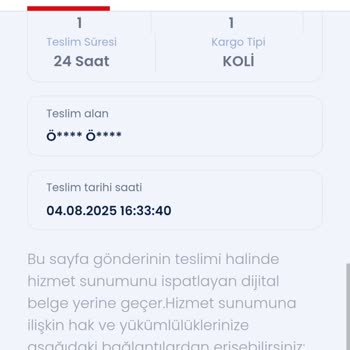 Aras Kargo Teslimatında Yanıltıcı Bilgilendirme Ve Eksik Hizmet