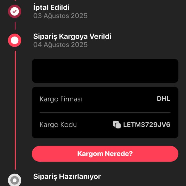 İptal Edilen Siparişime Rağmen Para İadem Yapılmadı Ve Kargo Takibi Açıldı