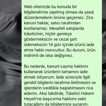 İndirimli Ürünlerde Yasal İade Hakkım Engellendi